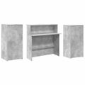 vidaXL Recepčný stôl betónovo sivý 200x50x103,5 cm kompozitné drevo