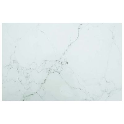 vidaXL Stolová doska, biela 100x62cm 8mm tvrdené sklo mramorový dizajn