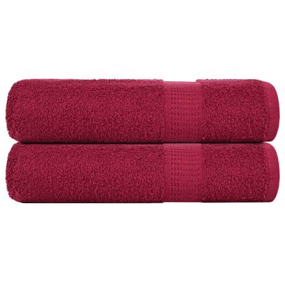 vidaXL Osušky do kúpeľne FROGN 2 ks bordové 100x150 cm 360 g/m²