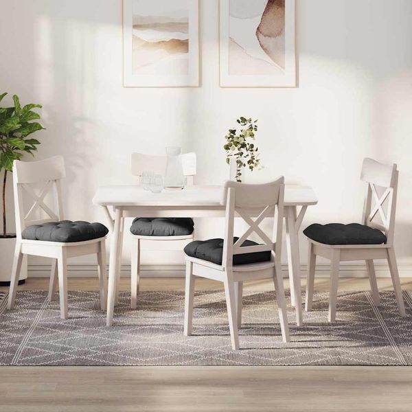 vidaXL Vankúše na sedenie 4 pcs Tmavo šedá 40 x 40 cm