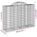 vidaXL Oblúkové gabionové koše 11 ks 200x50x140/160 cm pozink. železo