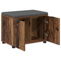 vidaXL Predsieňová lavica s vankúšom Staré drevo 60 x 38 x 46 cm