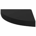 vidaXL Plávajúce rohové police 4 ks, čierne 25x25x3,8 cm, MDF