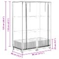 vidaXL Záhon s krytom na skleník ratanový vzhľad 80x40x123 cm