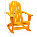 vidaXL Záhradná hojdacia stolička Adirondack jedľový masív oranžová