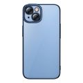 Baseus Glitter Priehľadné puzdro a sada tvrdeného skla pre iPhone 14 Plus (modrý)