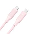 XO kábel NB-Q265B PD USB-C - USB-C 1,0m 60W ružový