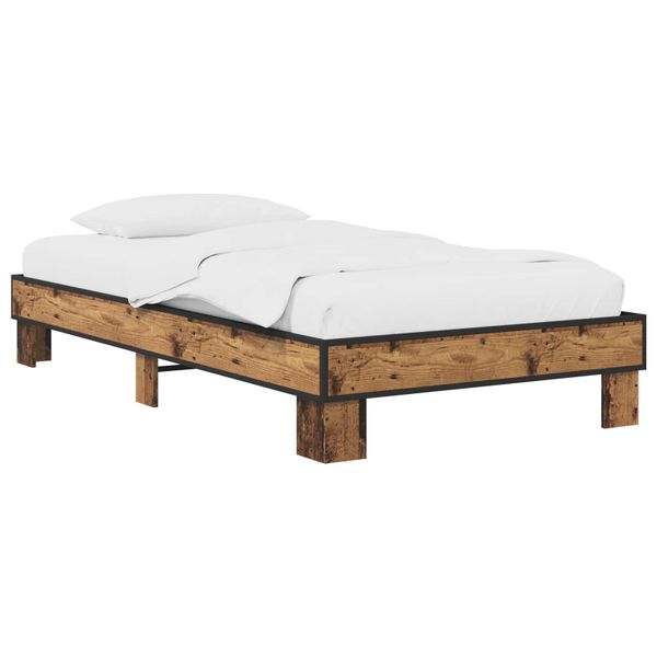 vidaXL Rám postele Staré drevo 80 x 200 cm Kompozitné drevo