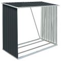 vidaXL Záhradná kôlňa na drevo antracitová 163x83x154 cm galvanizovaná oceľ