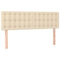 vidaXL Boxspring posteľ s matracom krémový 140x190 cm látka