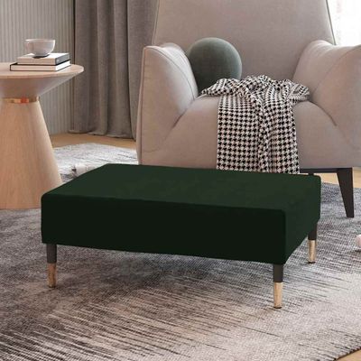 vidaXL Podnožka tmavozelená 78x56x32 cm zamatová