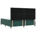 vidaXL Posteľ s pružinovým rámom Tmavozelená 200 x 200 cm Zamat