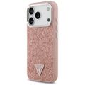 Puzdro Guess Glitter Triangle Logo MagSafe pre iPhone 17 Pro ružové