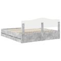 vidaXL Rám postele Betónová šedá 200 x 200 cm Inžinierske drevo