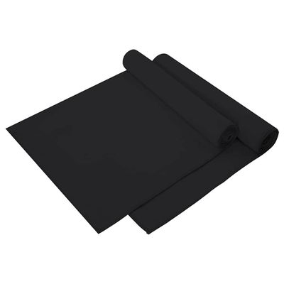 vidaXL Športové uteráky 2 pcs Čierna 140 x 70 cm Polyester a polyamid