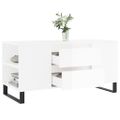 vidaXL Konferenčný stolík lesklý biely 102x44,5x50 cm kompozitné drevo