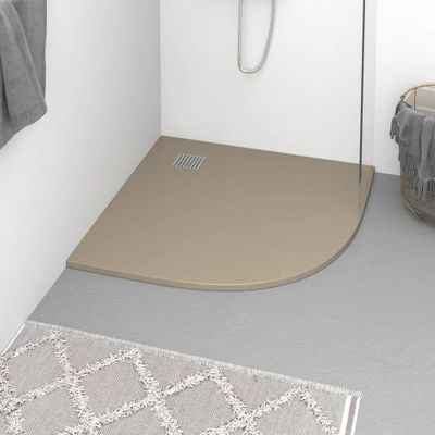 vidaXL Sprchová vanička SMC hnedá 90x90 cm