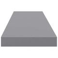 vidaXL Plávajúce nástenné police 2 ks, sivé 90x23,5x3,8 cm, MDF