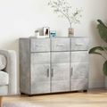 vidaXL Servírovacia skriňa FLORIN 88,5 x 30,5 x 73 cm Betónová šedá