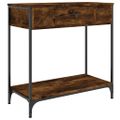 vidaXL Konzolový stolík dymový dub 75 x 34,5 x 75 cm kompozitné drevo