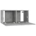 vidaXL Závesné TV skrinky 3 ks betónové sivé 60x30x30 cm