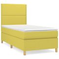 vidaXL Boxspring posteľ s matracom zelená 100x200 cm látka
