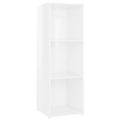 vidaXL TV skrinky 2 ks vysokolesklé biele 107x35x37 cm drevotrieska