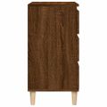 vidaXL Nočný stolík hnedý dub 40x35x70 cm spracované drevo