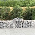 vidaXL Oblúkový gabionový kôš 12 ks 200x50x60/80 cm pozinkované železo