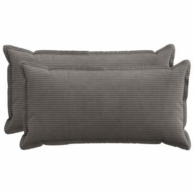 vidaXL Poťah na podložku 2 ks HOUTEN Tmavosivá 40 x 80 cm manšestr