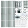 vidaXL Hexagonálny plot s stĺpom 100 x 1,6 m PVC potiahnutá oceľ
