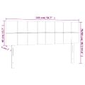 vidaXL Čelo postele s LED modré 144x5x78/88 cm látka