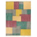 vidaXL Ručne tkaný koberec Kilim, bavlna 160x230 cm, potlač, farebný