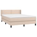 vidaXL Boxspring posteľ s matracom kapučínová 140x190 cm umelá koža