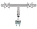 Neomounts FPMA-D940D / Flat Screen Desk Mount (clamp) / Silver Držák, VESA, stolní, pro 2 ploché monitory, úhloprícka 10"-24", náklon 60°, otácení 360°, rotace 180°, nosnost 14kg, stríbrný