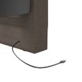 vidaXL Pohovka s USB sivohnedá látková 90x200 cm