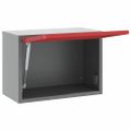 vidaXL Skrinka na náradie s úložiskom Červená a šedá 50 x 25 x 35 cm