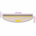 vidaXL Samolepiace nášľapy na schody Sisal 30 ks 65x21x4 cm strieborné