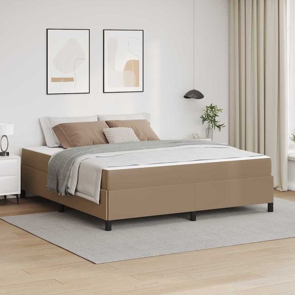 vidaXL Rám postele s matracmi Kapučínová 180 x 200 cm látka