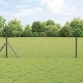 vidaXL Zváraná drôtená ohrada na upevnenie 10 x 0,4 m Sivá Sieťovina