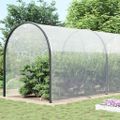 vidaXL Priehľadná plachta s okami 12x12 m Polyetylén
