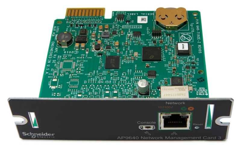 APC AP9640 kartička sieťovej správy UPS v3 Sieťová kartička, pre UPS, SmartSlot, LAN, 10/100/1000 Base-T RJ-45, telnet, SSH, SNMP v3