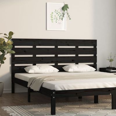 vidaXL Čelo postele čierne 180x3x80 cm masívna borovica