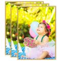 vidaXL Fotorámiky na stenu alebo stôl 3 ks zlaté 29,7x42 cm MDF