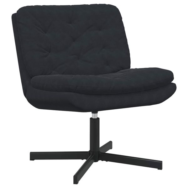 vidaXL Otočné relaxačné kreslo Čierna 63 x 75 x 76 cm Zamat