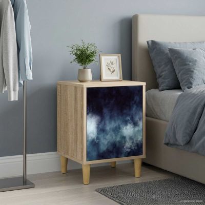 vidaXL Nočný stolík RAALTE Dub sonoma 36 x 33 x 50 cm Kompozitné drevo