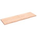 vidaXL Nástenná polica 200x60x(2-6) cm neošetrený dubový masív