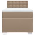 vidaXL Boxspring posteľ s matracom kapučínová 90x200 cm umelá koža