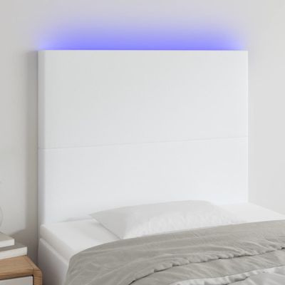 VidaXL Čelo postele biele 90x5x118/128 cm umelá koža