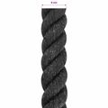 vidaXL Jutové lano 60 mm Čierna 100% Tossa juta